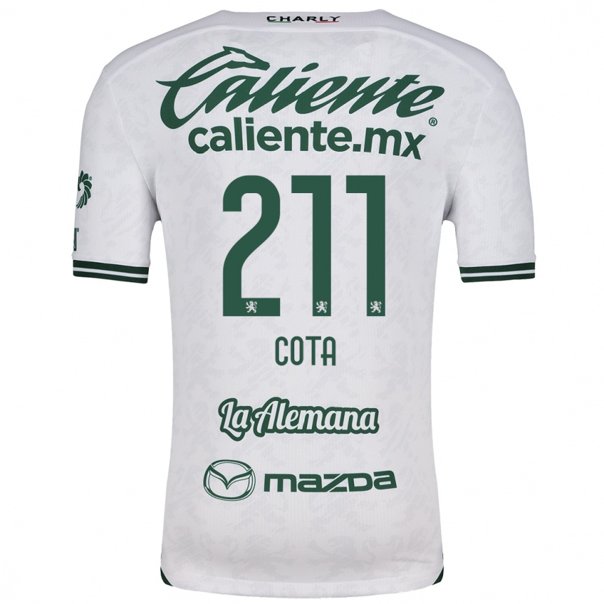 Men Football Luis Cota #211 White Green Away Jersey 2024/25 T-Shirt Canada