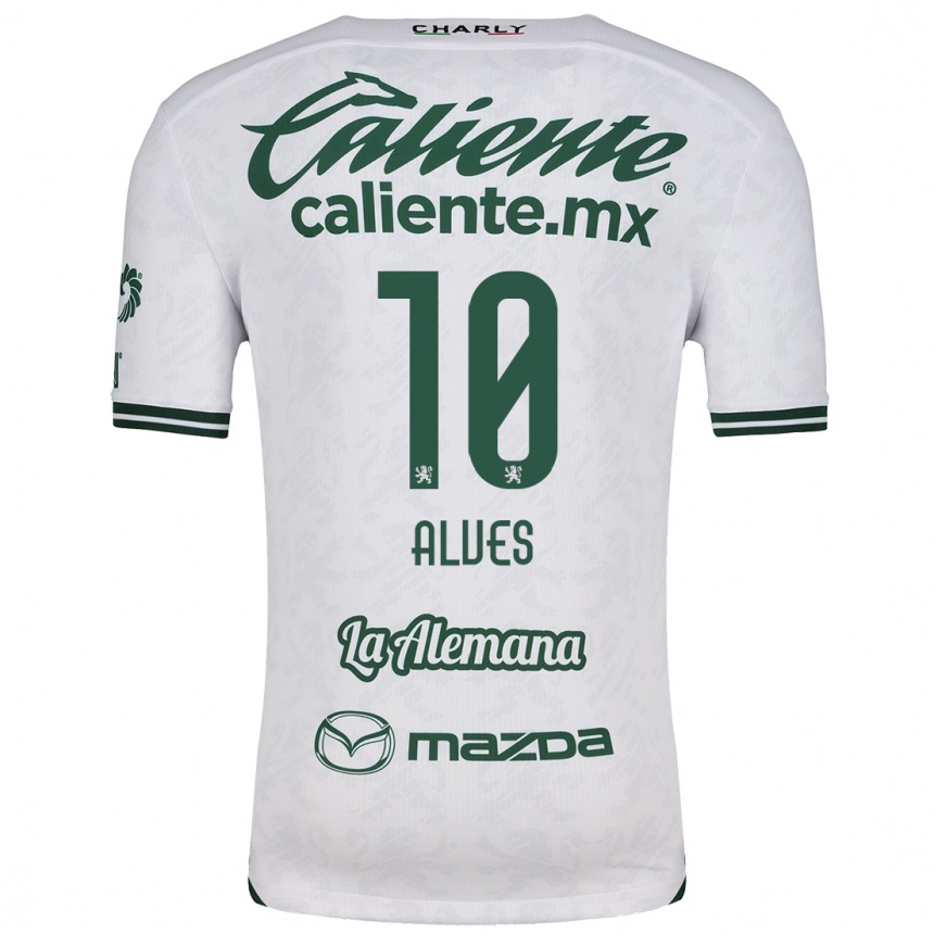 Men Football Maria Alves #10 White Green Away Jersey 2024/25 T-Shirt Canada