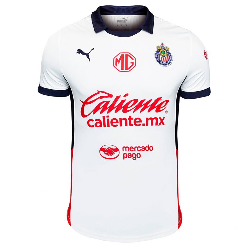 Men Football Javier Guerrero #186 White Red Blue Away Jersey 2024/25 T-Shirt Canada