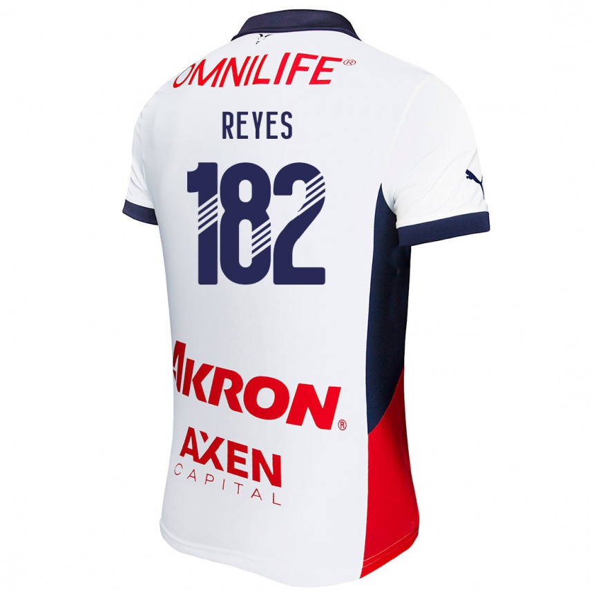 Men Football Mauricio Reyes #182 White Red Blue Away Jersey 2024/25 T-Shirt Canada