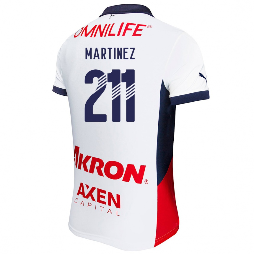 Men Football Diego Martínez #211 White Red Blue Away Jersey 2024/25 T-Shirt Canada