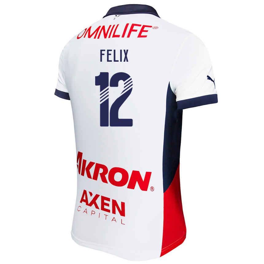 Men Football Blanca Félix #12 White Red Blue Away Jersey 2024/25 T-Shirt Canada