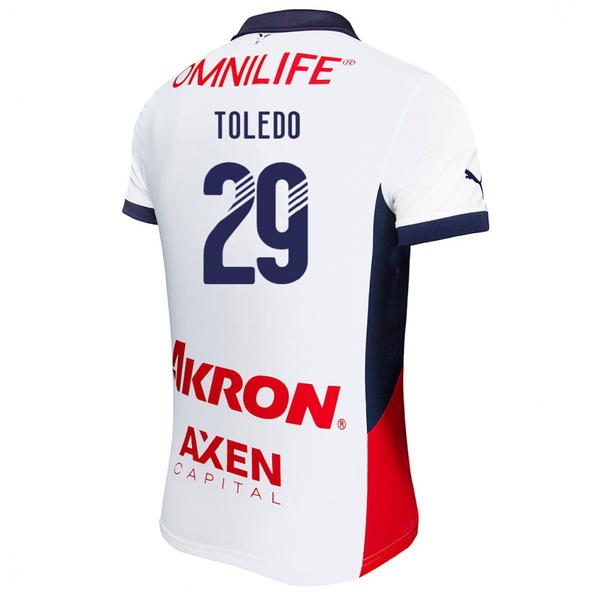 Men Football Wendy Toledo #29 White Red Blue Away Jersey 2024/25 T-Shirt Canada