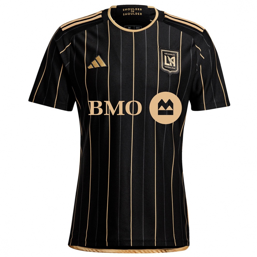 Women Football Your Name #0 Black Gold Home Jersey 2024/25 T-Shirt Canada