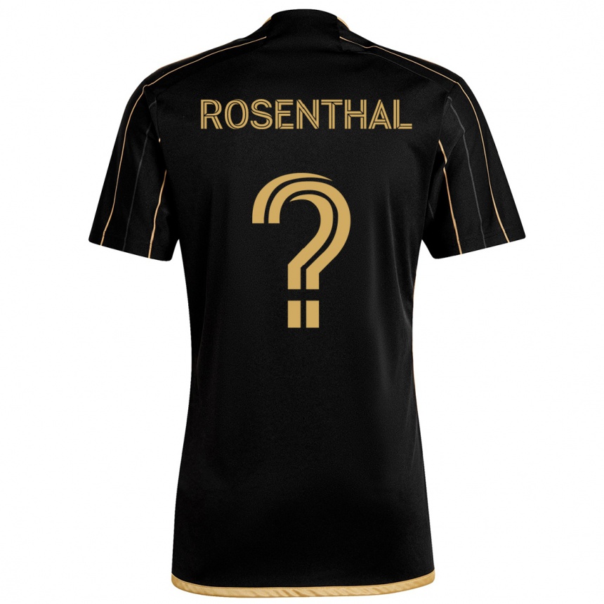 Women Football Charlie Rosenthal #0 Black Gold Home Jersey 2024/25 T-Shirt Canada