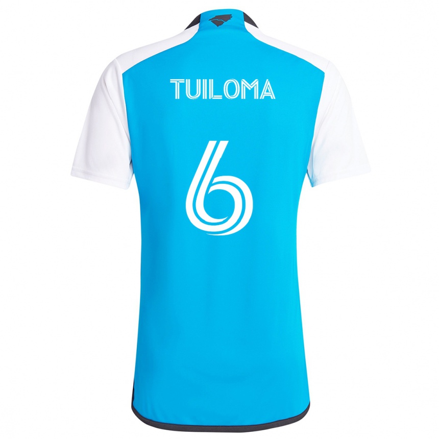 Women Football Bill Tuiloma #6 Blue White Home Jersey 2024/25 T-Shirt Canada