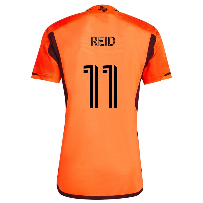 Women Football Isaiah Reid #11 Orange Black Home Jersey 2024/25 T-Shirt Canada