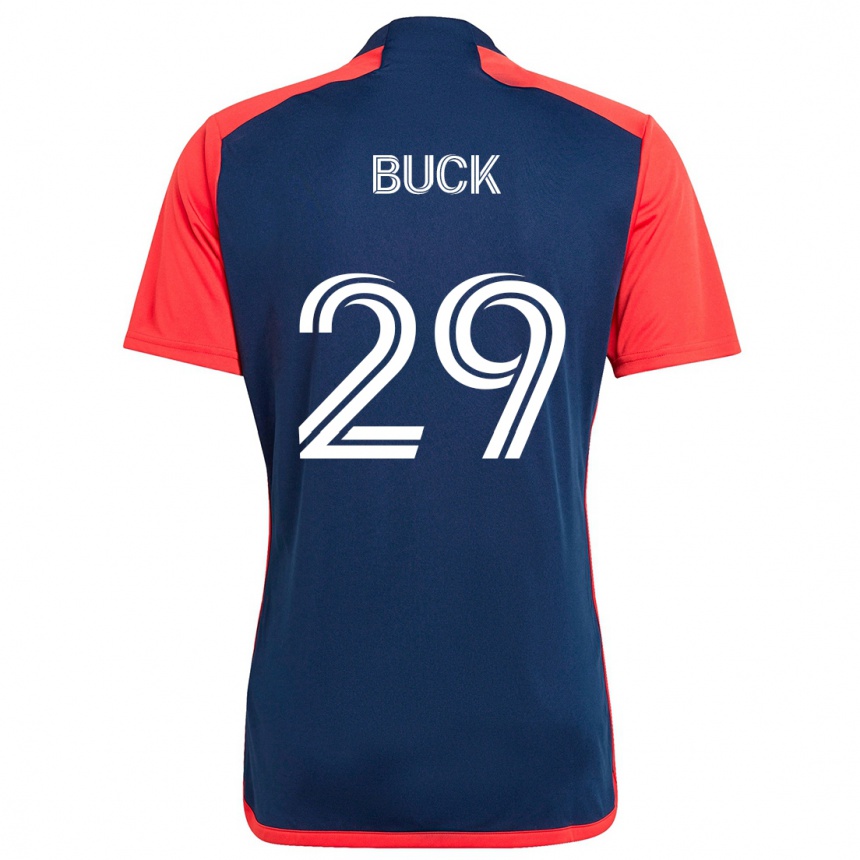 Women Football Noel Buck #29 Blue Red Home Jersey 2024/25 T-Shirt Canada