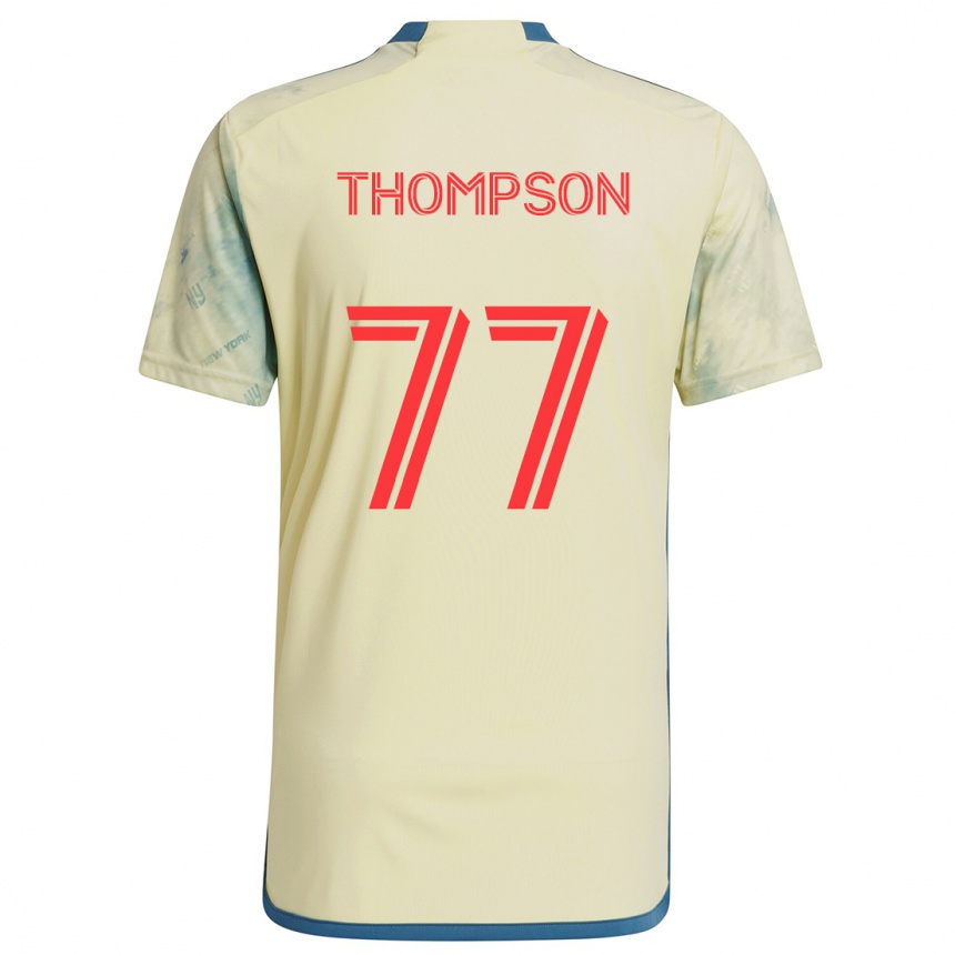 Women Football Amos Shapiro-Thompson #77 Yellow Red Blue Home Jersey 2024/25 T-Shirt Canada