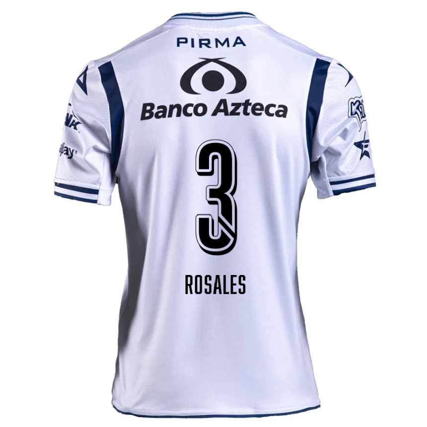 Women Football Fátima Rosales #3 White Navy Blue Home Jersey 2024/25 T-Shirt Canada