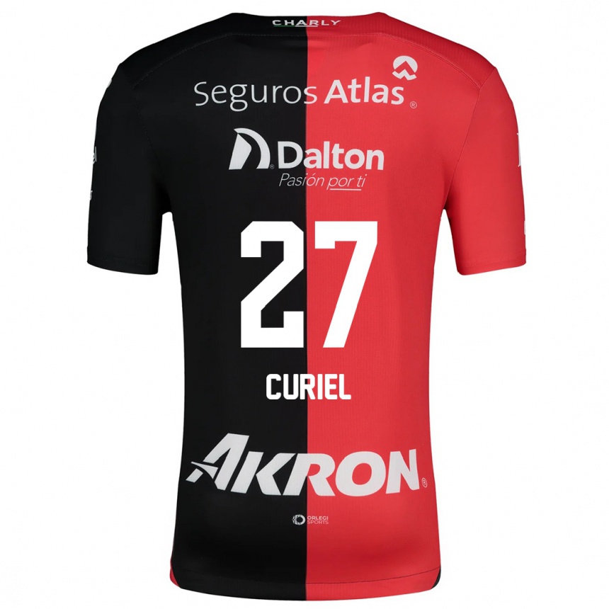 Women Football Alexa Curiel #27 Red Black Home Jersey 2024/25 T-Shirt Canada