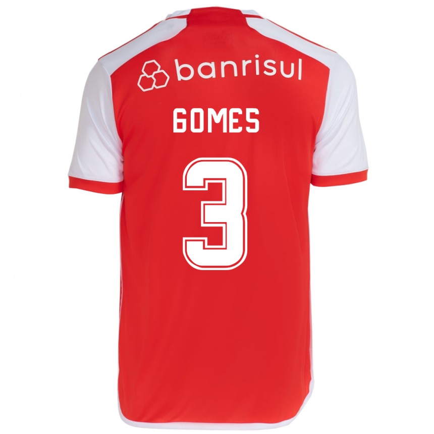 Femme Football Maillot Igor Gomes #3 Rouge Blanc Tenues Domicile 2024/25 Canada