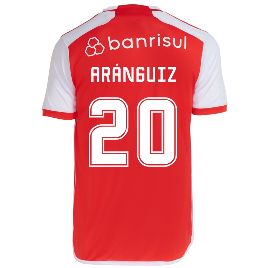 Femme Football Maillot Charles Aránguiz #20 Rouge Blanc Tenues Domicile 2024/25 Canada