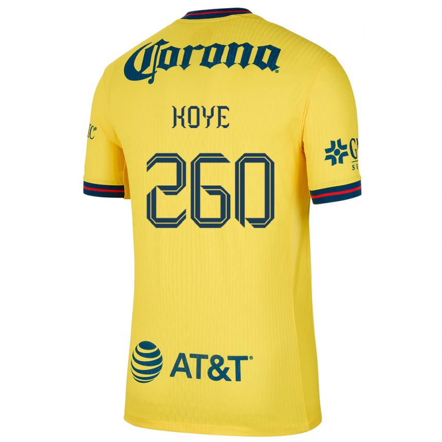 Women Football Julián Koye #260 Yellow Blue Home Jersey 2024/25 T-Shirt Canada