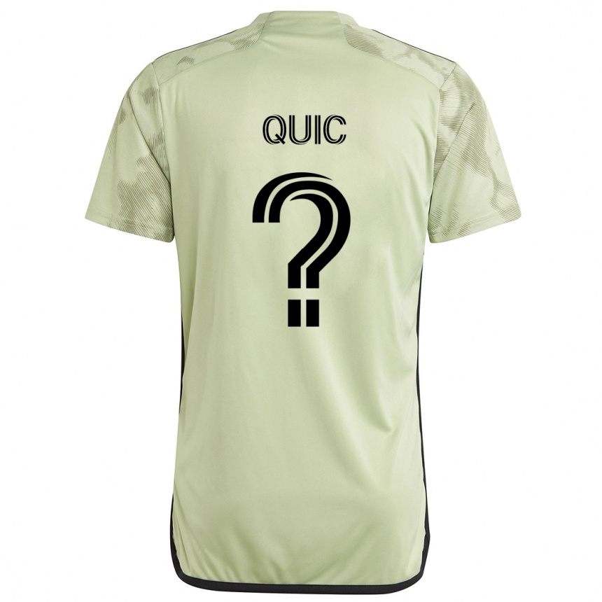 Women Football Matthew Quic #0 Light Green Away Jersey 2024/25 T-Shirt Canada