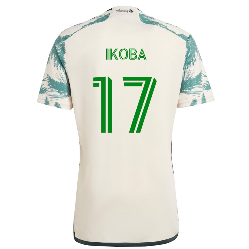 Women Football Tega Ikoba #17 Beige Brown Away Jersey 2024/25 T-Shirt Canada