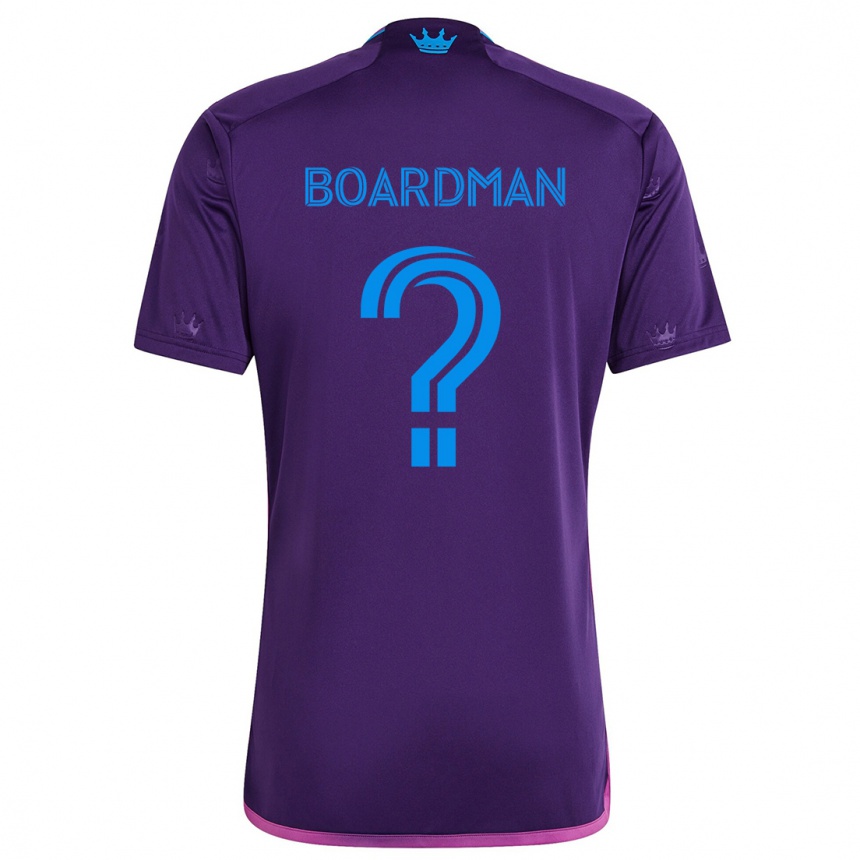 Women Football Erik Pena-Boardman #0 Purple Blue Away Jersey 2024/25 T-Shirt Canada