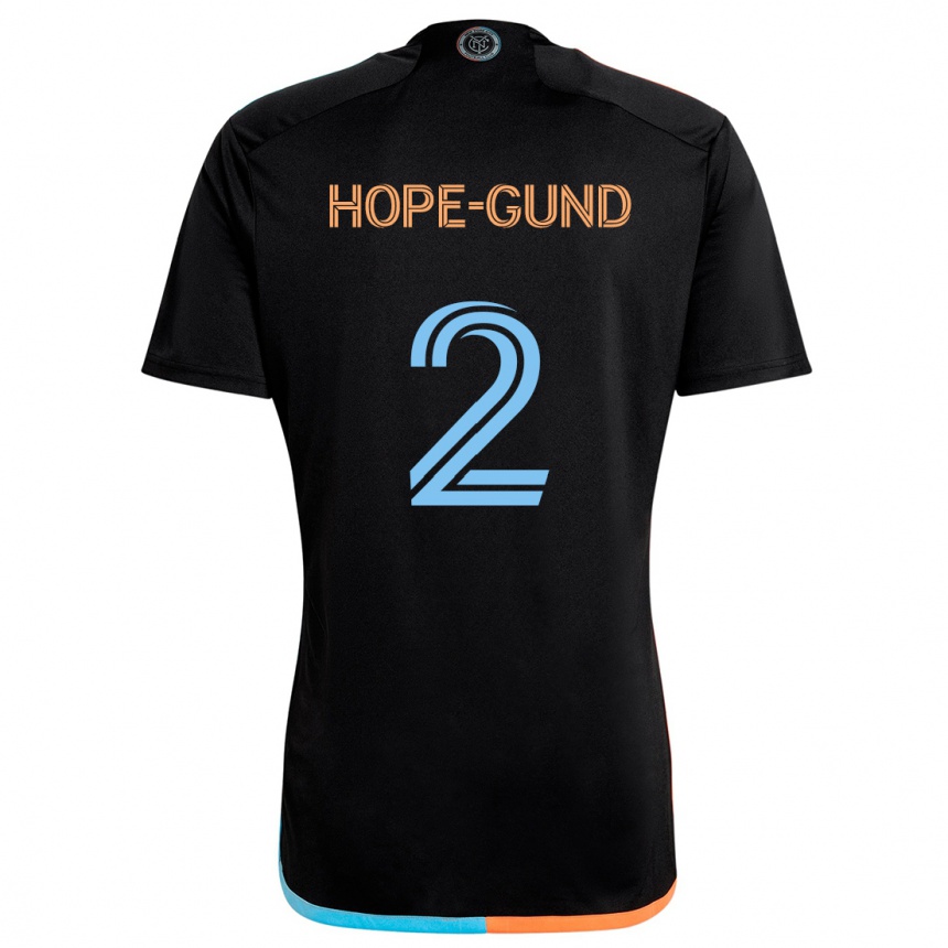 Women Football Rio Hope-Gund #2 Black Orange Blue Away Jersey 2024/25 T-Shirt Canada