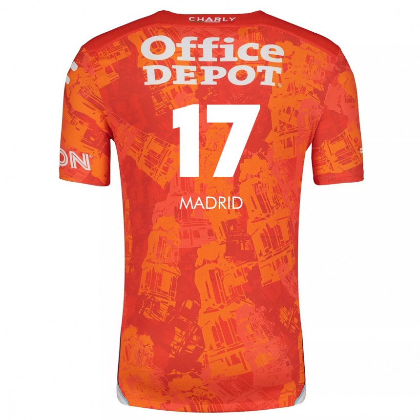 Women Football Yanín Madrid #17 Orange White Away Jersey 2024/25 T-Shirt Canada