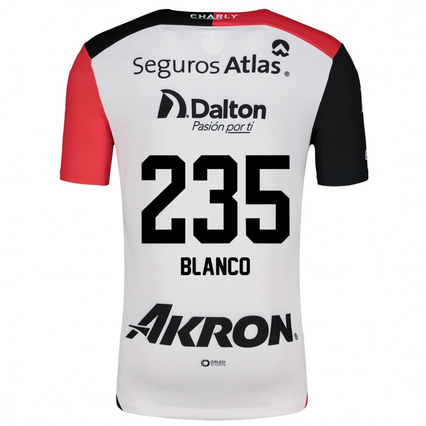 Femme Football Maillot Luis Blanco #235 Blanc Rouge Noir Tenues Extérieur 2024/25 Canada