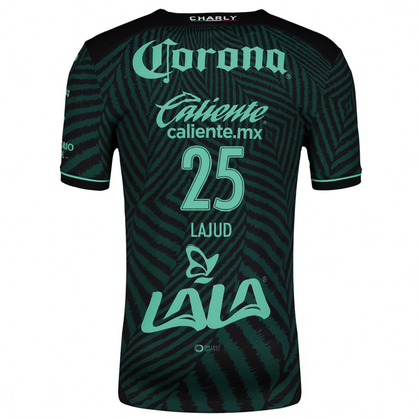 Women Football Gibrán Lajud #25 Black Green Away Jersey 2024/25 T-Shirt Canada