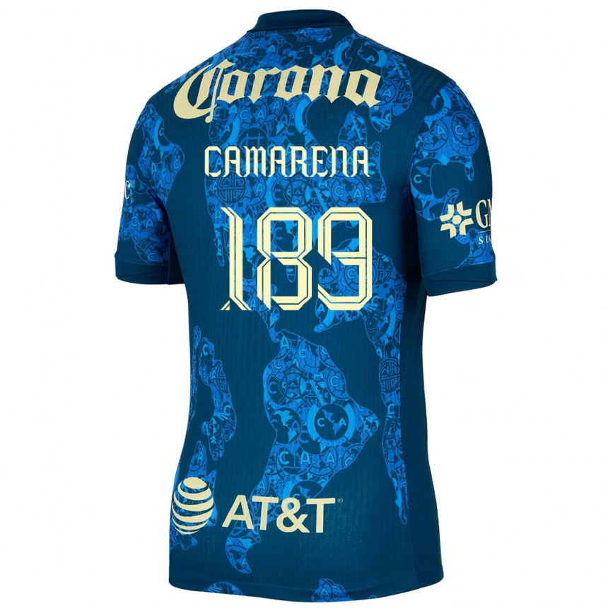 Women Football Luis Camarena #189 Blue Yellow Away Jersey 2024/25 T-Shirt Canada