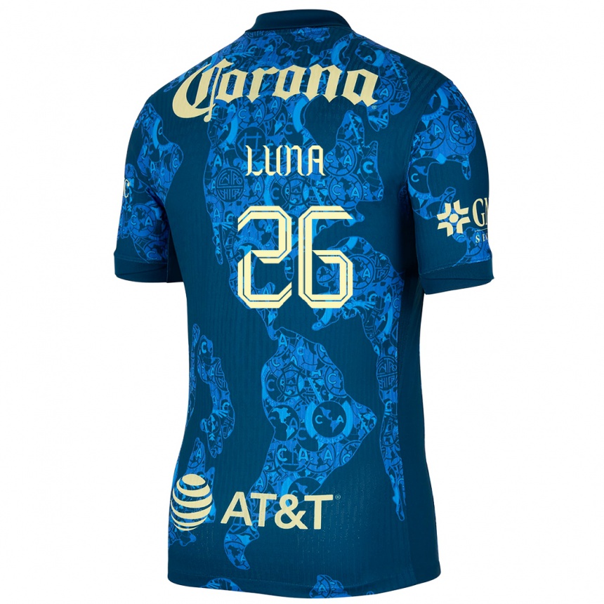 Femme Football Maillot Karen Luna #26 Bleu Jaune Tenues Extérieur 2024/25 Canada