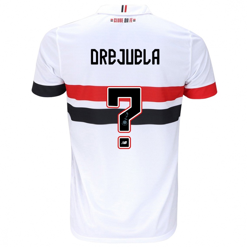 Kids Football Luis Orejuela #0 White Red Black Home Jersey 2024/25 T-Shirt Canada