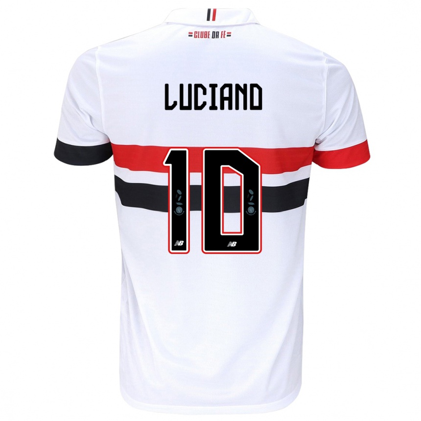 Enfant Football Maillot Luciano #10 Blanc Rouge Noir Tenues Domicile 2024/25 Canada