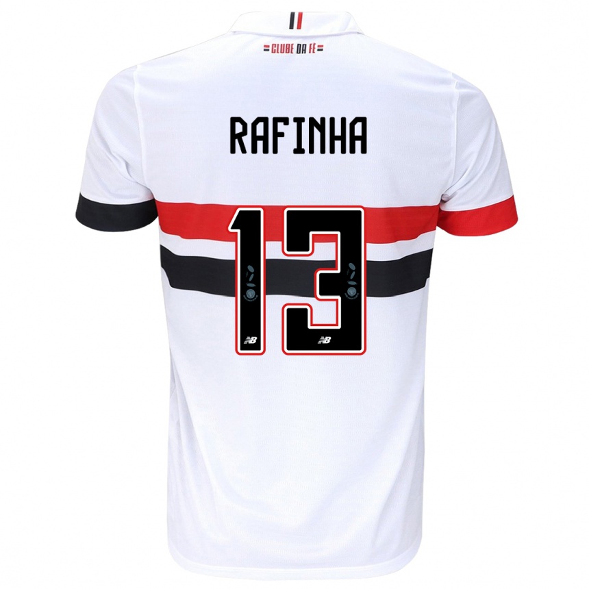 Enfant Football Maillot Rafinha #13 Blanc Rouge Noir Tenues Domicile 2024/25 Canada