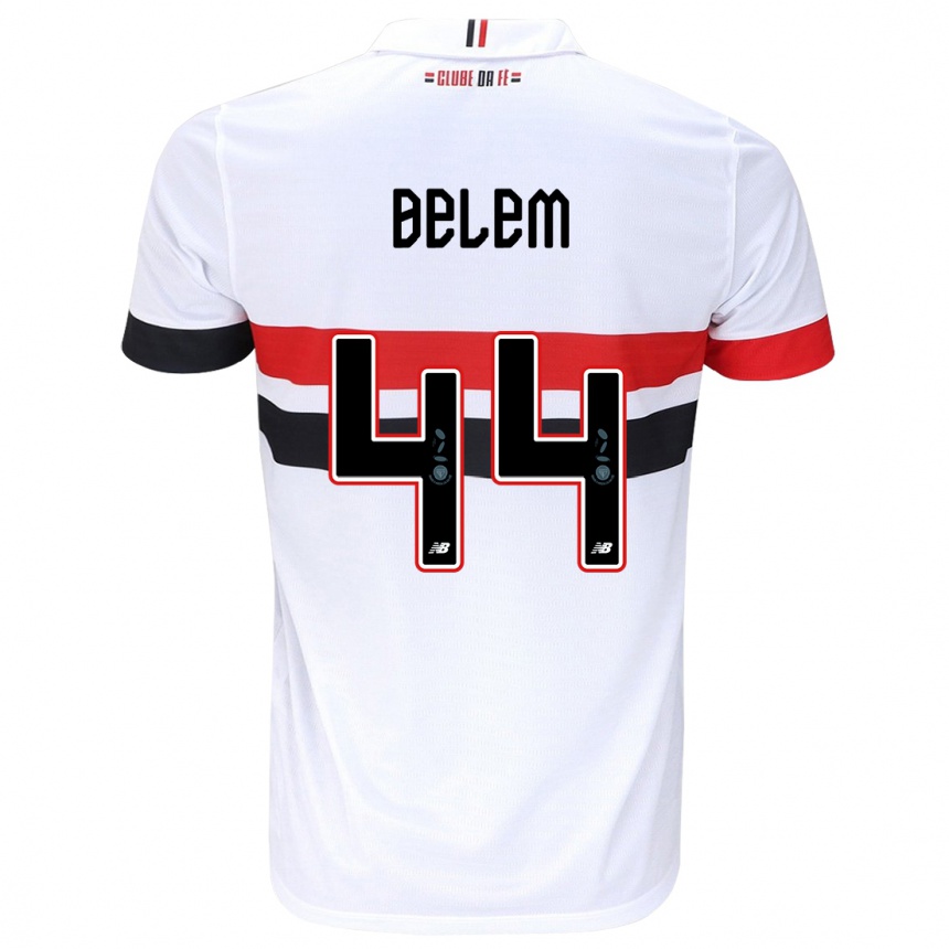 Enfant Football Maillot Matheus Belém #44 Blanc Rouge Noir Tenues Domicile 2024/25 Canada