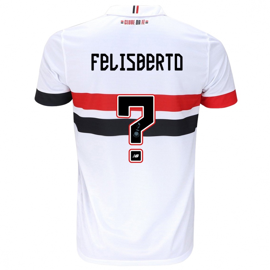 Enfant Football Maillot Igor Felisberto #0 Blanc Rouge Noir Tenues Domicile 2024/25 Canada