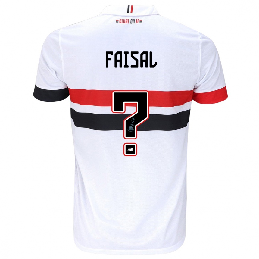 Kids Football King Faisal #0 White Red Black Home Jersey 2024/25 T-Shirt Canada