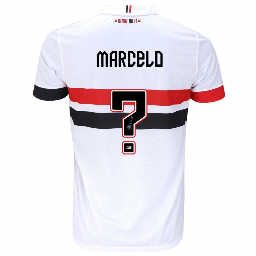 Kids Football Marcelo #0 White Red Black Home Jersey 2024/25 T-Shirt Canada