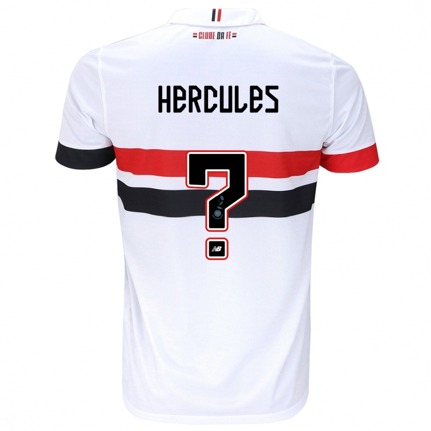 Kids Football Hercules #0 White Red Black Home Jersey 2024/25 T-Shirt Canada