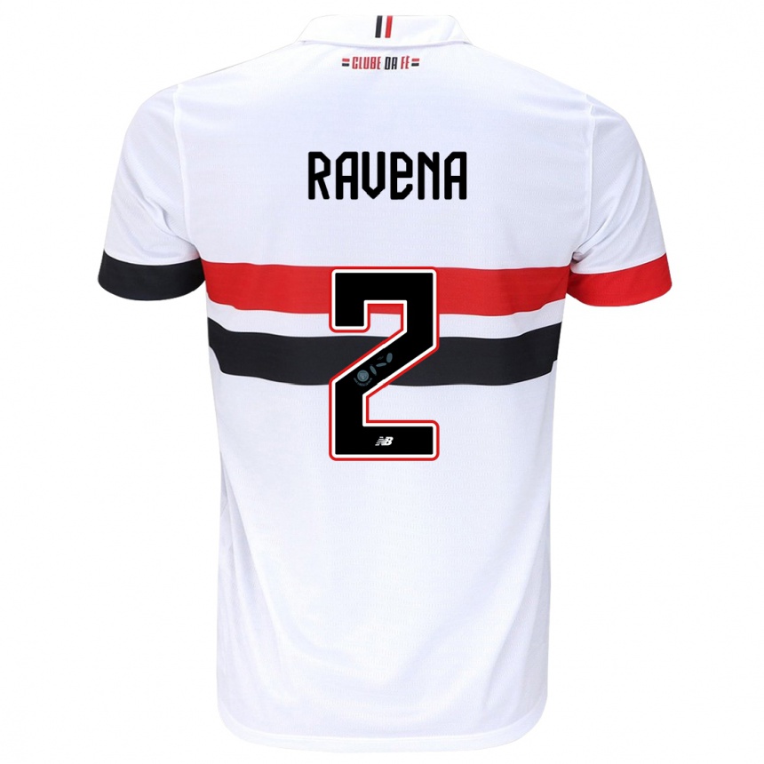 Enfant Football Maillot Ravena #2 Blanc Rouge Noir Tenues Domicile 2024/25 Canada