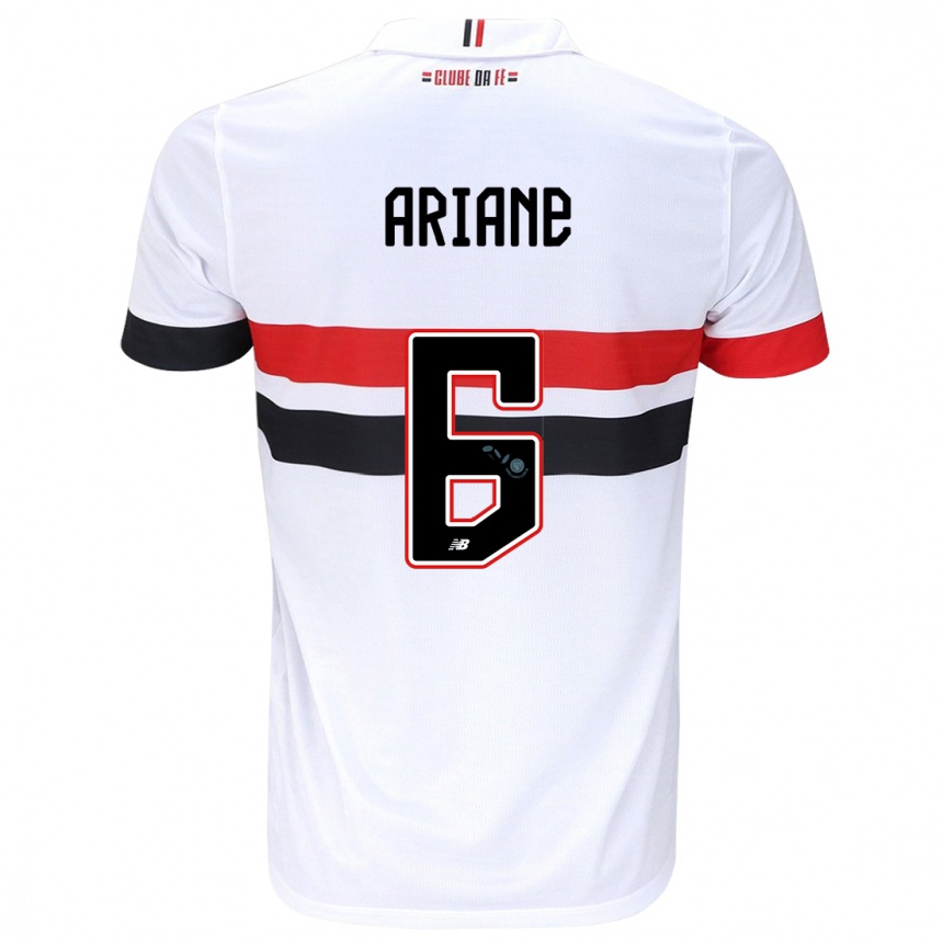 Enfant Football Maillot Ariane #6 Blanc Rouge Noir Tenues Domicile 2024/25 Canada