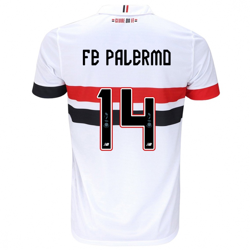 Enfant Football Maillot Fe Palermo #14 Blanc Rouge Noir Tenues Domicile 2024/25 Canada