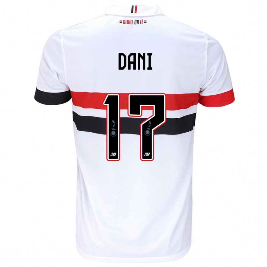 Enfant Football Maillot Dani #17 Blanc Rouge Noir Tenues Domicile 2024/25 Canada