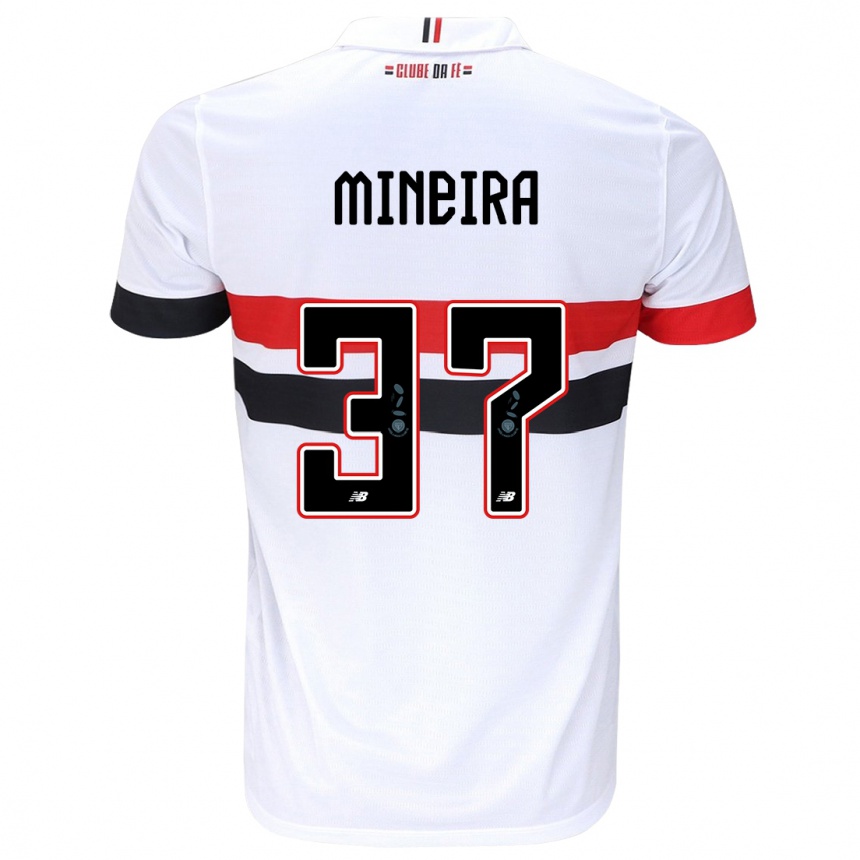 Enfant Football Maillot Rafa Mineira #37 Blanc Rouge Noir Tenues Domicile 2024/25 Canada