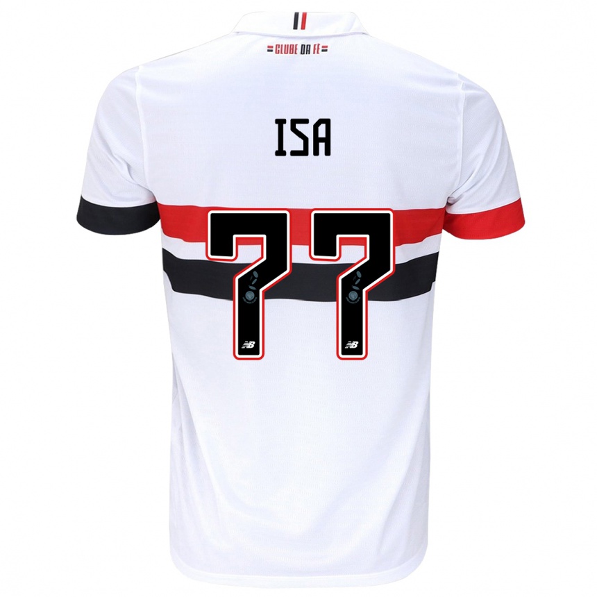 Kids Football Isa #77 White Red Black Home Jersey 2024/25 T-Shirt Canada