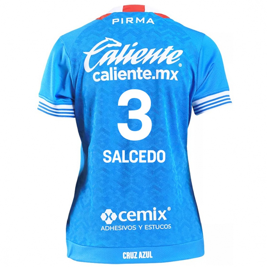 Enfant Football Maillot Carlos Salcedo #3 Bleu Ciel Tenues Domicile 2024/25 Canada