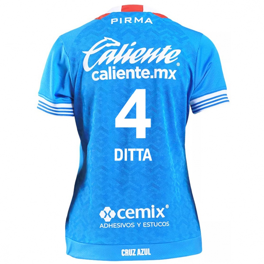 Enfant Football Maillot Willer Ditta #4 Bleu Ciel Tenues Domicile 2024/25 Canada