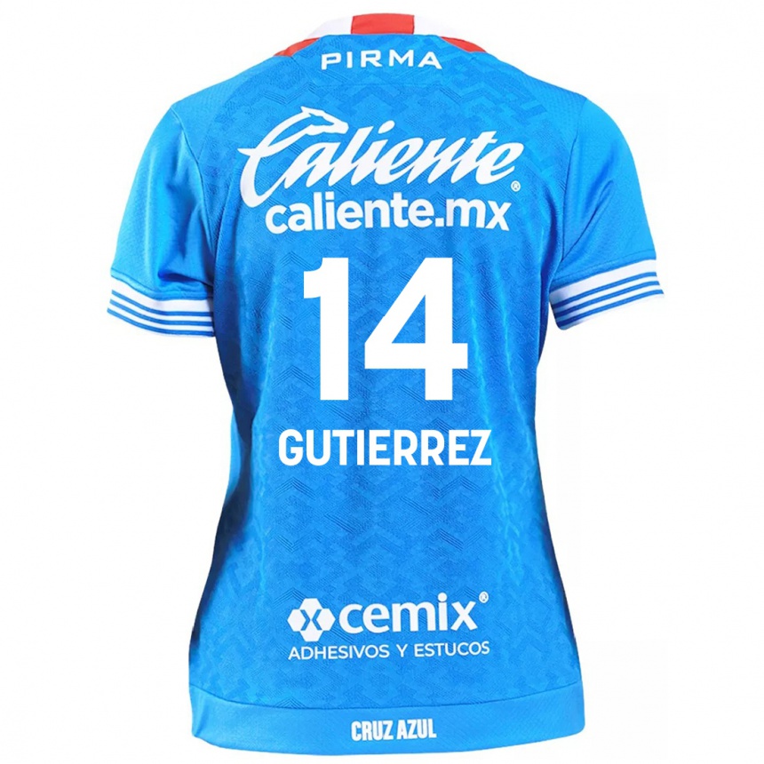 Kids Football Alexis Gutiérrez #14 Sky Blue Home Jersey 2024/25 T-Shirt Canada