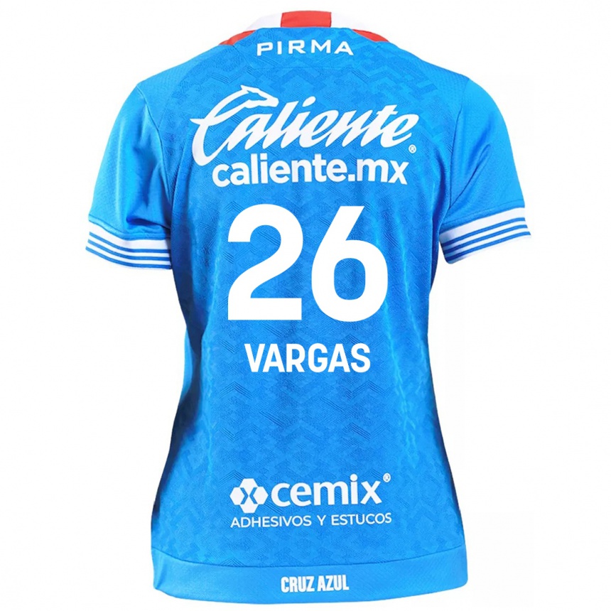 Kids Football Carlos Vargas #26 Sky Blue Home Jersey 2024/25 T-Shirt Canada