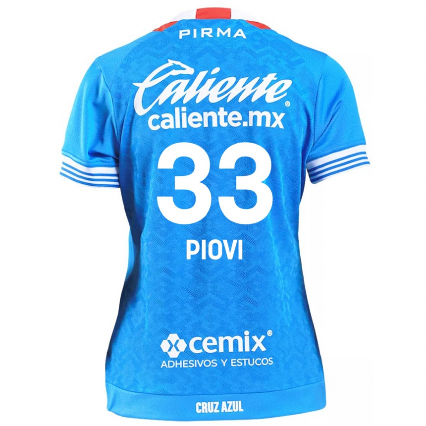 Kids Football Gonzalo Piovi #33 Sky Blue Home Jersey 2024/25 T-Shirt Canada