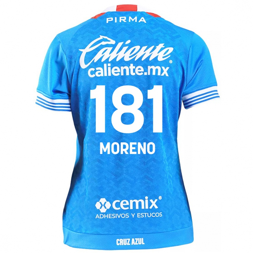 Kids Football Roberto Moreno #181 Sky Blue Home Jersey 2024/25 T-Shirt Canada