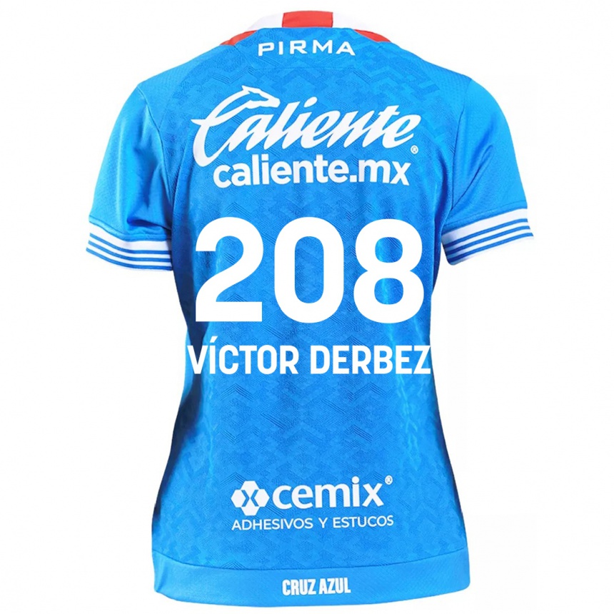 Kids Football Louis Víctor Derbez #208 Sky Blue Home Jersey 2024/25 T-Shirt Canada