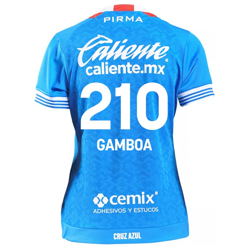 Kids Football Bryan Gamboa #210 Sky Blue Home Jersey 2024/25 T-Shirt Canada