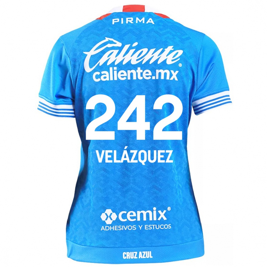 Enfant Football Maillot Karol Velázquez #242 Bleu Ciel Tenues Domicile 2024/25 Canada